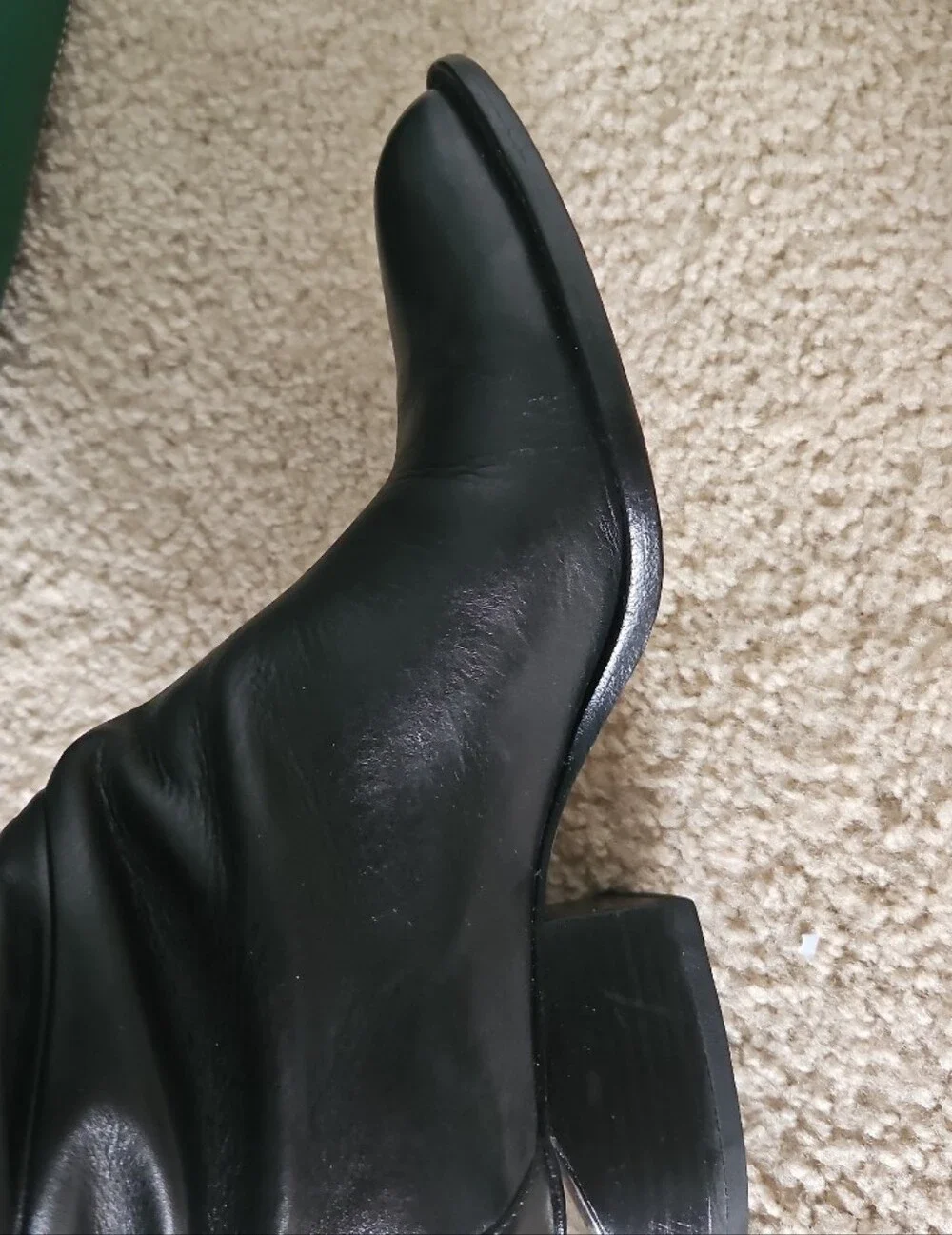 Alexander Wang Black Over-the-Knee Leather Boots Iconic Wedge Heel. Incredible!
